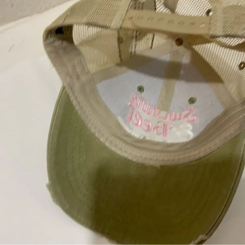 “Sunshine and Beer That’s Why I’m Here” Summer Pink and khaki Hat